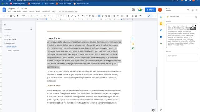 How To Save a Text To Keep Notes on Google Docs PC смотреть онлайн