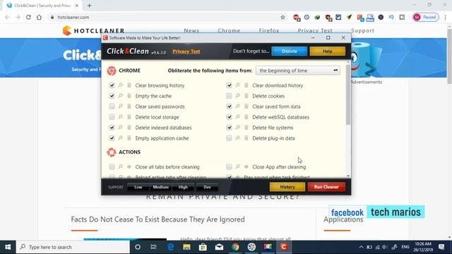 Click & Clean extension for cleaning Chrome browser and firefox смотреть онлайн