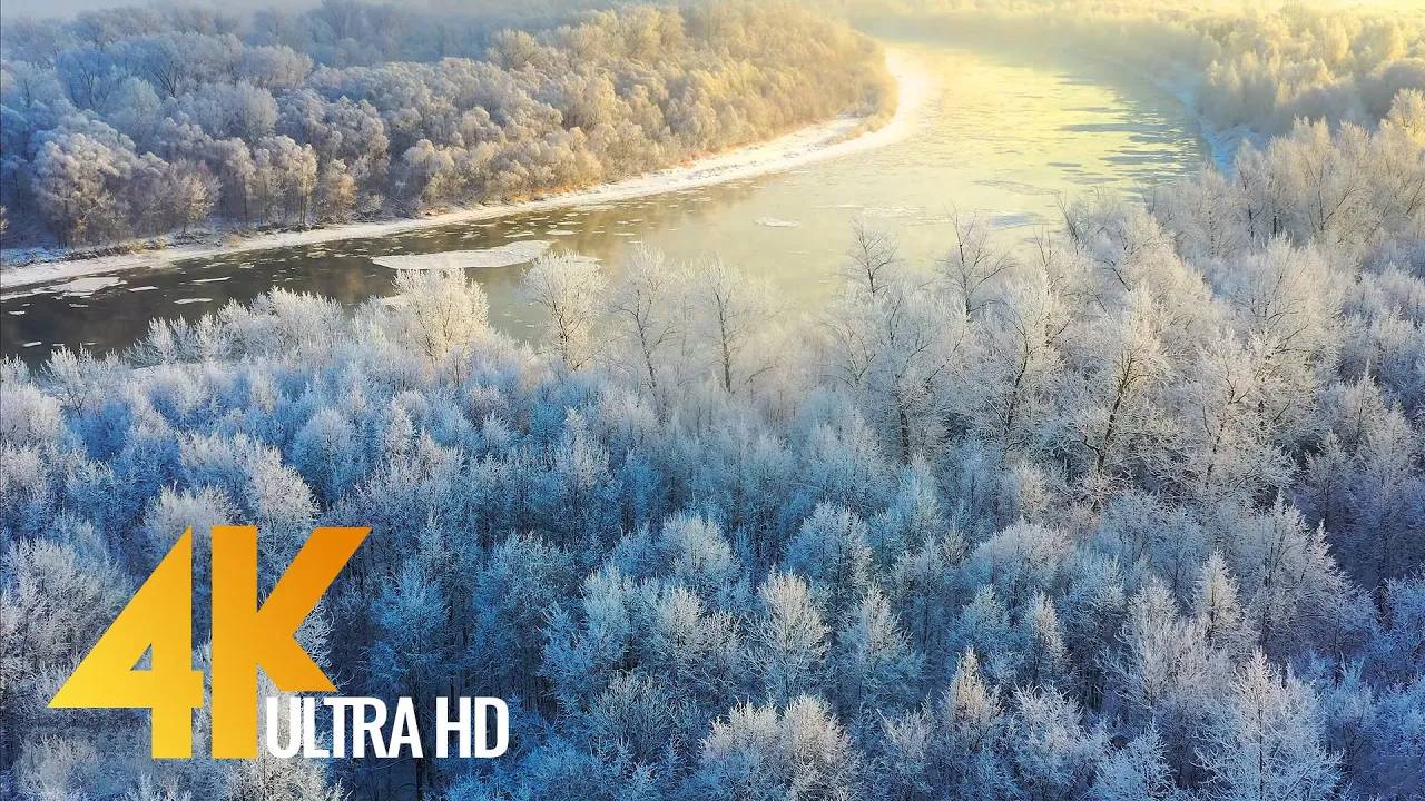 Lighter Than The Wind - 4K Drone Footage of South Ural, Russia - Fall and Winter Nature from Above смотреть онлайн
