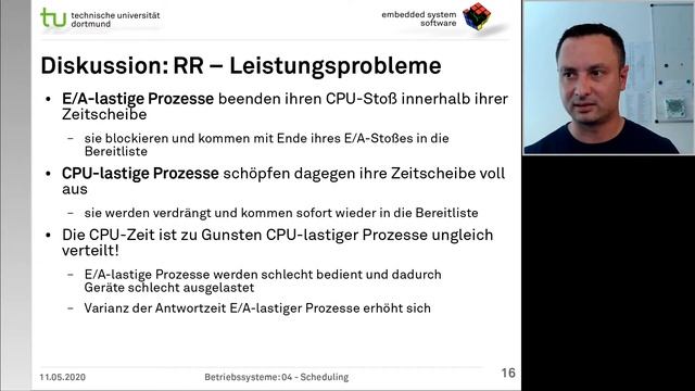 Vorlesung Betriebssysteme - 04 Scheduling смотреть онлайн