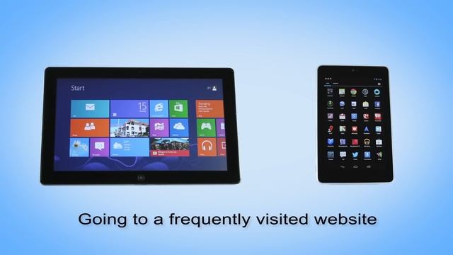 Windows 8 & IE10 vs. Android & Chrome -- Opening Web pages смотреть онлайн