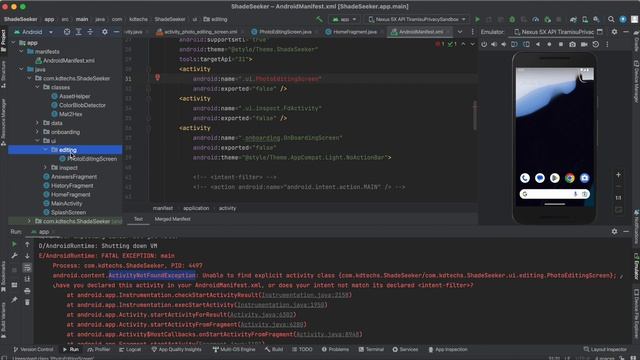 Fix Android Exception Unable to find explicit activity class смотреть онлайн