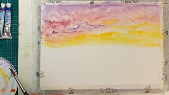 Cityscape, Sunset, Reflections! Let's get our brushes, old credit card off cuts and watercolors смотреть онлайн