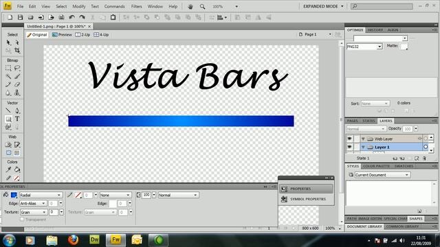 How to make Vista Bars in Fireworks CS4 смотреть онлайн