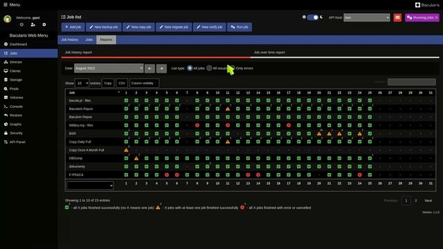 Bacularis - new job over time report and dark mode смотреть онлайн