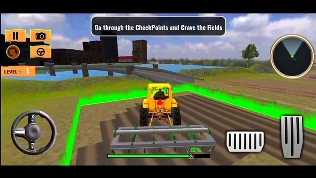 Real Tractor Driver Farm Simulator - Harvesting Wheat Farm #2 - Android Gameplay смотреть онлайн