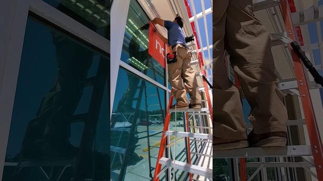Blast Outdoor Promotions - Now Open Window Vinyl Install - Dallas, TX смотреть онлайн