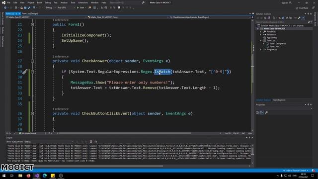 C# Tutorial - Make a Math's Quiz Game in Windows form Visual Studio Version 1 смотреть онлайн