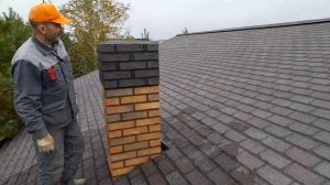 Угловой камин своими руками(обзор) Показываем дымоход, пробная топка. часть10