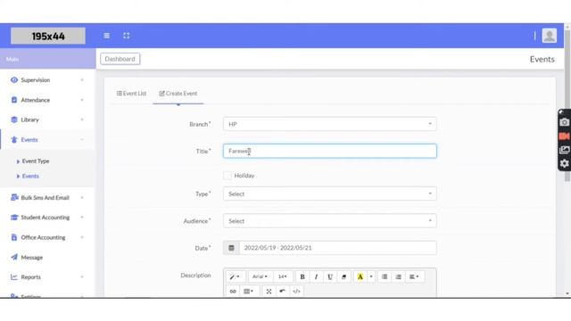 Events || MascotEdu ERP School management System || смотреть онлайн