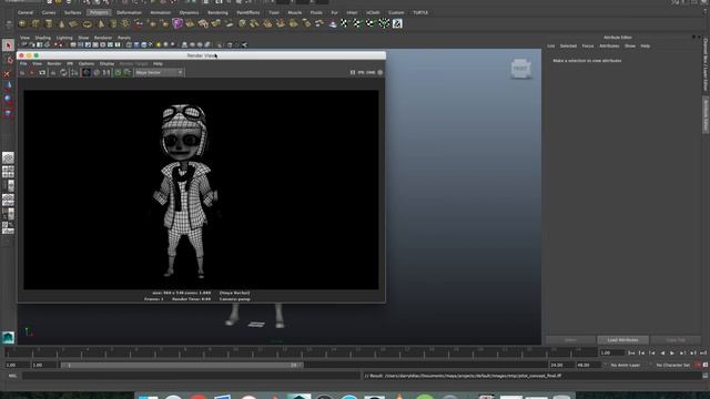 How to Render Wireframe in Maya смотреть онлайн