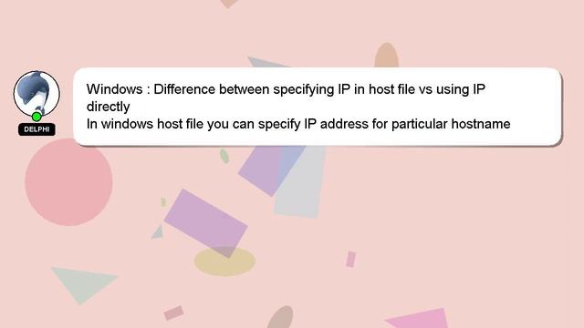 Windows : Difference between specifying IP in host file vs using IP directly смотреть онлайн