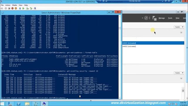M 1 Ex 4 :- Using Windows PowerShell to Manage Servers смотреть онлайн