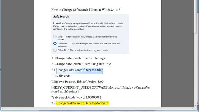 Change SafeSearch Filters in Windows 11 смотреть онлайн