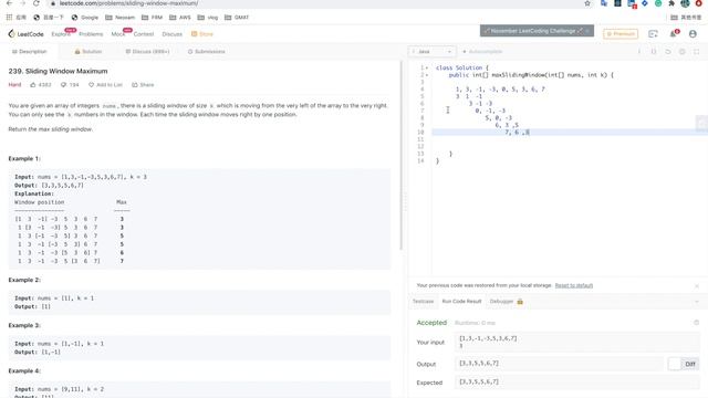 Leetcode Maximum Sliding Window 239 смотреть онлайн