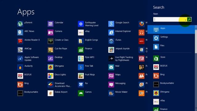 How to search for Control Panel and apps - Windows 8 Tutorial смотреть онлайн