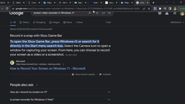 Screen video recorder in Windows 11 Google Search Google Chrome 2023 10 08 22 13 00 смотреть онлайн
