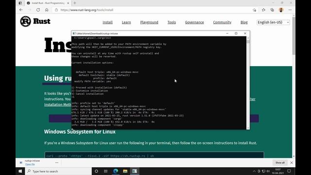 Rust setup on Windows смотреть онлайн