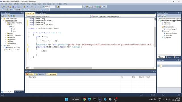 Windows forms DataBase connection ||Visual Studio 10||C#||Insert & GridView||Database Connection смотреть онлайн