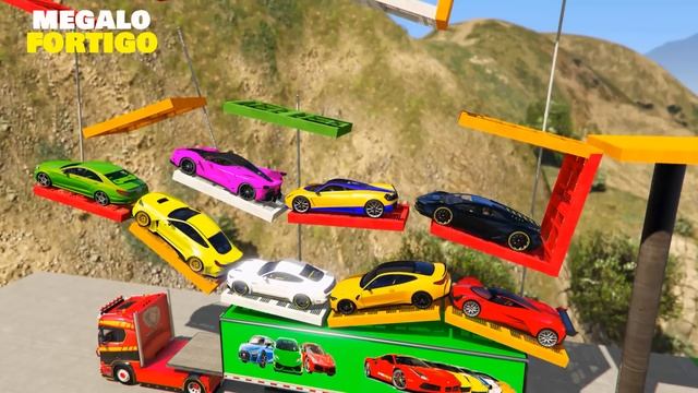 GTA 5 Spiderman MOD, Loading Cars, Jeep, Monster Truck Into Big Truck смотреть онлайн