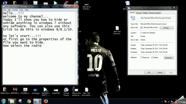 How to hide or unhide any file in windows 7/8/10 (Without Any software) смотреть онлайн