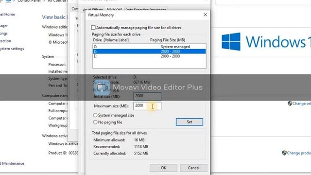 how increase virtual memory windows 10 смотреть онлайн
