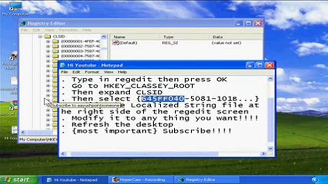 How to rename recycle bin in Microsoft Windows XP !! смотреть онлайн