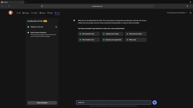 DuckDuckGo AI Chat in Browser with OpenAI’s ChatGPT API & Anthropic’s Claude chat Models-Mac/Window смотреть онлайн