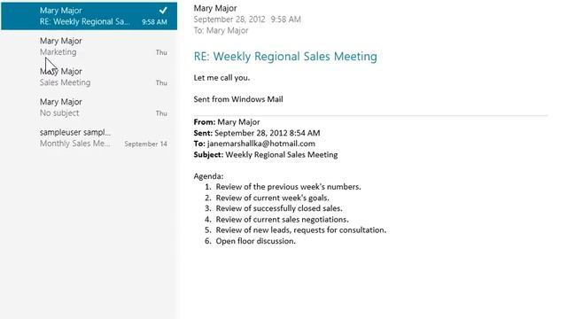 Windows 8.0 Professional - View Sent Items in Mail App смотреть онлайн