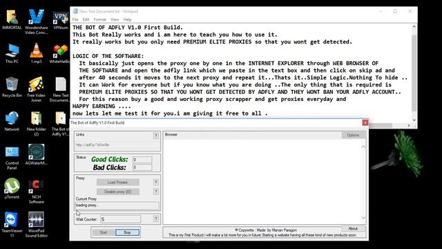 The Bot of Adfly V1.0 First Build Make Money The Real Time With Manan Paragon смотреть онлайн
