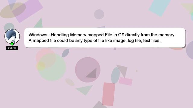 Windows : Handling Memory mapped File in C# directly from the memory смотреть онлайн