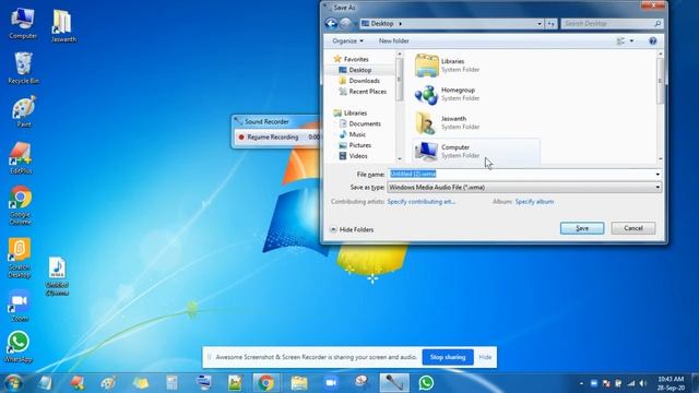 Sound Recorder in windows 7 смотреть онлайн