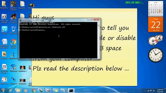 Free 3GB Disk Space Easily DISABLE Hibernation смотреть онлайн