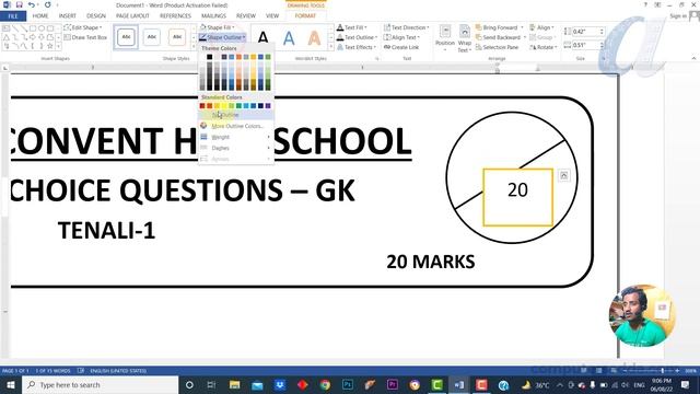 How to Create Multiple Choice Question Paper in Ms-Word Telugu || смотреть онлайн