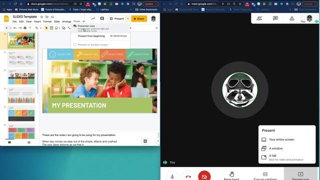Google Slides Presentation with Notes in Google Meet смотреть онлайн