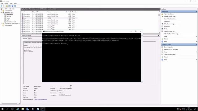 Løsning på Event ID 513 fejl CAPI2 Server 2016 VSS смотреть онлайн