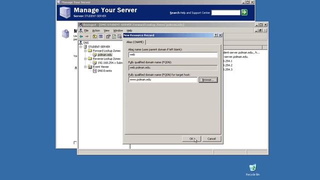 Manage DNS on Windows 2003 (simple step) смотреть онлайн