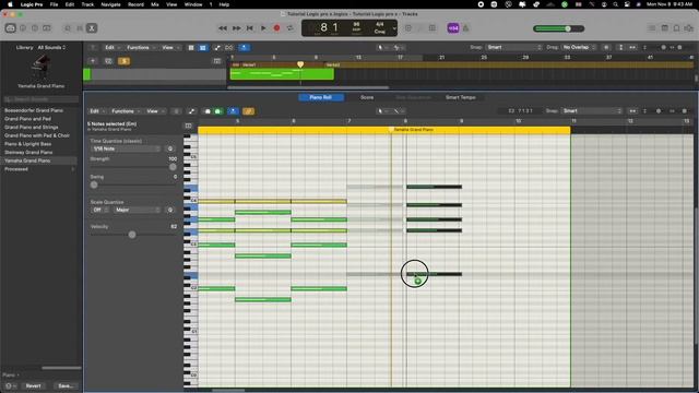 How to play Piano chord in Logic Pro X 10.7? Logic Pro X 10.7 အသုံးပြုပုံ မြန်မာလိုသင်ခန်းစာ смотреть онлайн