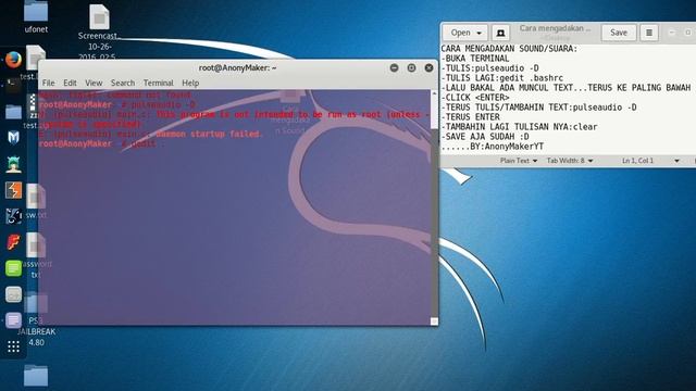 Tutorial Setting Sounds On Kali Linux смотреть онлайн