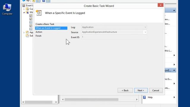 Windows 8.0 Professional -Use Event Viewer to Run a Task in Response to a Given Event смотреть онлайн
