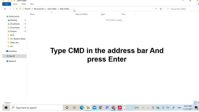 How to open Command Prompt in a folder in Windows 11/10 easily.. [solution] смотреть онлайн