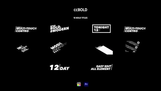 Animated Bold Titles for Final Cut Pro & Premiere Pro смотреть онлайн