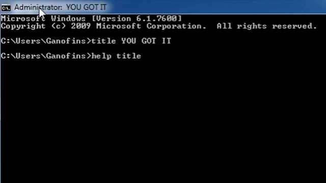 Windows Command Line Tutorials - 5 - HOW TO CUSTOMIZE CMD TITLE BAR смотреть онлайн