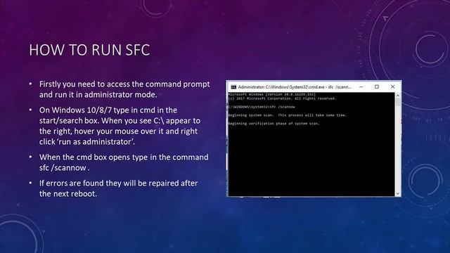 How to repair your windows system files with SFC . TG Productions смотреть онлайн