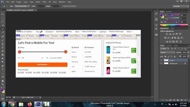 photoshop cs6 telugu tutorials class 5 | crop tools and eyedrop tool explain in telugu by chinnitec смотреть онлайн