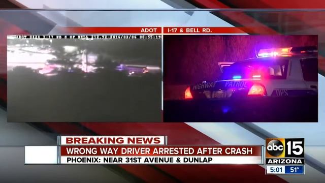 Wrong-way driver arrested after crash on I-17 смотреть онлайн