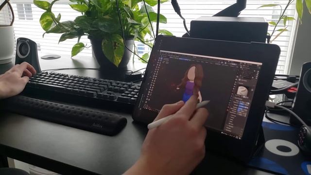 Using iPad - Windows 10 as Graphics/Display Tablet for 3D Sculpting/Texturing (Easy Canvas App) смотреть онлайн