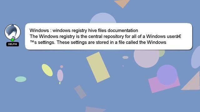 Windows : windows registry hive files documentation смотреть онлайн