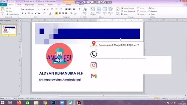 Tugas PTI Membuat Desain Kartu Nama dengan Microsoft Publisher смотреть онлайн