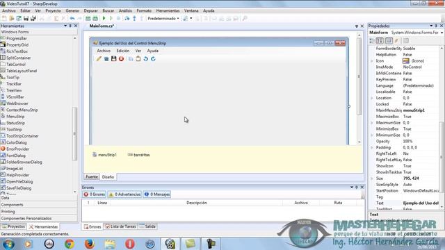 88 - Trabajando con el Control ToolStrip (C#) смотреть онлайн